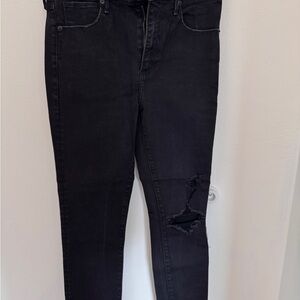 Abercrombie & Fitch Black Distressed Skinny Jeans